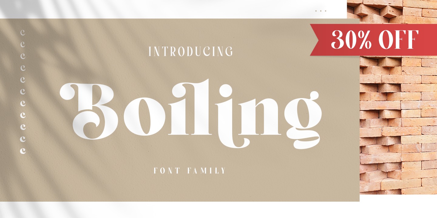 Boiling Regular Font preview